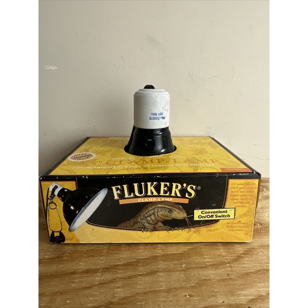 Fluker's Repta-Clamp Lamp with Switch for Reptiles‎ Black 5.5-Inches